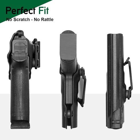 حافظة WARRIORLAND IWB Kydex، اختيارية لـ Glock 17/19/ 19X/ 43/ 43X، Hellcat، Sig P320-M18، Ruger LCP 2/ LCP 380/ EC9S، Beretta APX بالحجم الكامل، M&P Shield 9/.40 /Shield EZ، والمزيد، اليد اليمنى in Kuwait