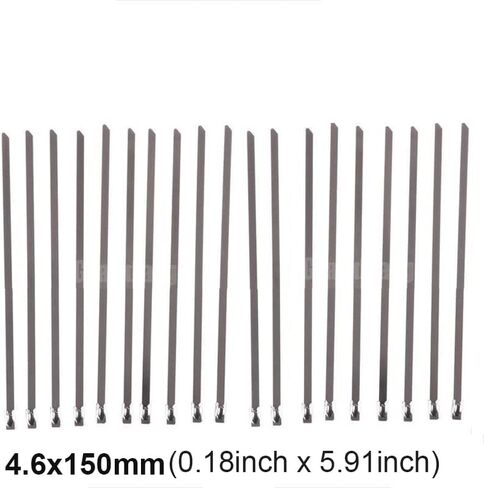 20Pcs Stainless Steel Cable Zip Ties for Exhaust Wrapping Multi-purpose Metal Hardware Cable Organizer (5.9inches-20Pcs) in Saudi Arabia