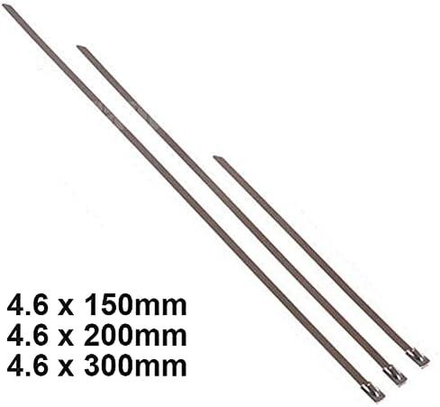 20Pcs Stainless Steel Cable Zip Ties for Exhaust Wrapping Multi-purpose Metal Hardware Cable Organizer (5.9inches-20Pcs) in Saudi Arabia