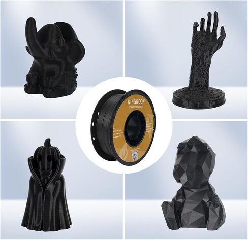خيوط طابعة Kingroon PLA ثلاثية الأبعاد، دقة الأبعاد +/- 0.03 مم، بكرة 1 كجم (2.2 رطل)، 1.75 مم، أسود in Saudi Arabia