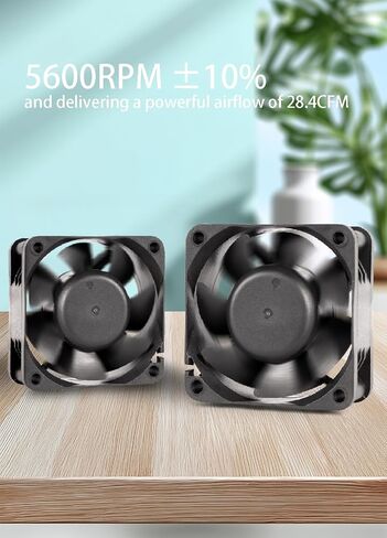 2 Pack 12V DC Cooling Fan 120mm x 25mm 2Pin Brushless Case Fan for PC Desktop Computer Hard Drive Amplifier PSU Powered Supply in Saudi Arabia