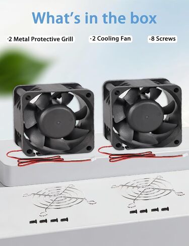 2 Pack 12V DC Cooling Fan 120mm x 25mm 2Pin Brushless Case Fan for PC Desktop Computer Hard Drive Amplifier PSU Powered Supply in Saudi Arabia