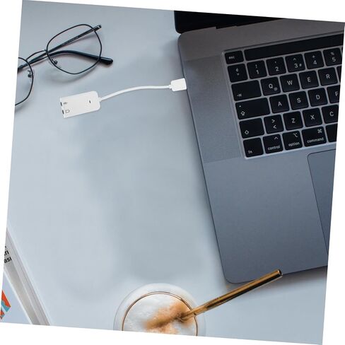 2 قطعة محول بطاقة الصوت الخارجية USB لأجهزة الكمبيوتر المحمول محول صوت مستقل مع إدخال الميكروفون ومخرج سماعة الرأس تصميم متين لاستخدام سطح المكتب in Saudi Arabia