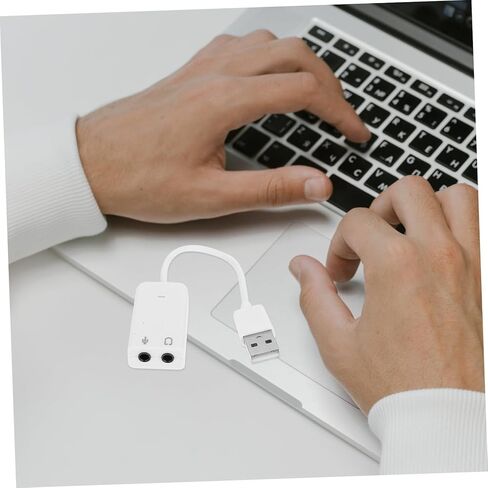 2 قطعة USB محول بطاقة الصوت الخارجية دائم محول صوت ستيريو مستقل لأجهزة الكمبيوتر المحمول سطح المكتب لا يوجد سائق مطلوب جودة صوت عالية مع الضوضاء in Kuwait
