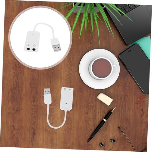 2 قطعة USB محول بطاقة الصوت الخارجية دائم محول صوت ستيريو مستقل لأجهزة الكمبيوتر المحمول سطح المكتب لا يوجد سائق مطلوب جودة صوت عالية مع الضوضاء in Kuwait