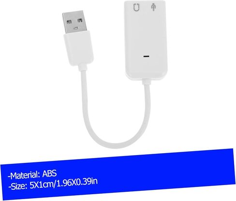 TEHAUX 2 قطعة محول بطاقة صوت USB خارجي لأجهزة الكمبيوتر المحمول جهاز صوت مستقل مع تقليل الضوضاء يدعم سماعة الرأس والميكروفون المتوافق مع سطح المكتب in Kuwait