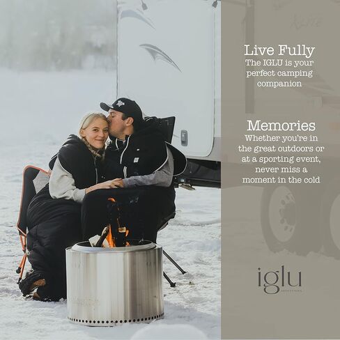 IGLU Outfitters Wearable Sleeping Bag Long Puffer Jacket Stadium Sack Camping Sports Stadiums Poncho Blanket in Saudi Arabia