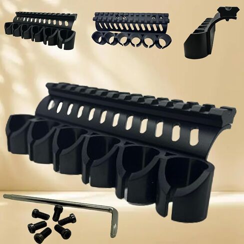 حامل صدفة سرج جانبي من GOTICAL لبنادق سلسلة Mossberg 500/590/Shockwave، حامل 6 قذائف، 13 فتحة تثبيت in Kuwait