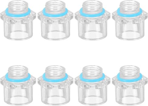 MECCANIXITY 8Pcs Clear Fitting, G1/4 Male Thread to 14mm ID PC Pipe Fitting Adapter Pipe Connector for Computer PC Water Cooling Systems in Saudi Arabia