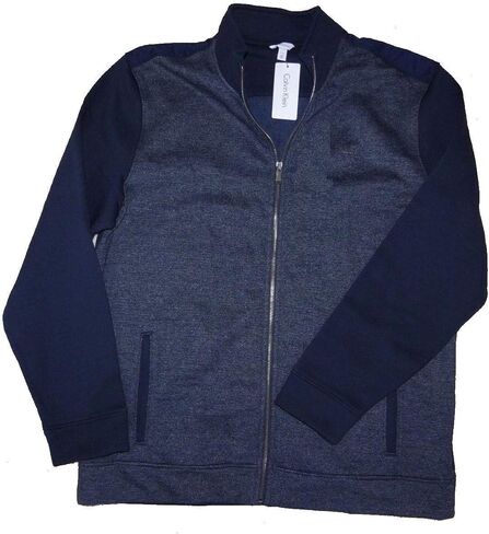 Calvin Klein Jeans Men's Full-Zip Fleece Mock Neck Sweatshirt Jacket in Saudi Arabia
