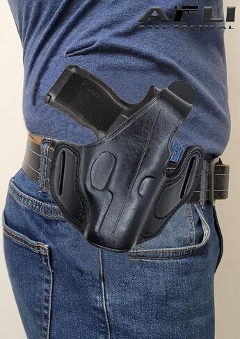 حافظة جلدية Sig P365 OWB مع نقطة حمراء - P365 حافظة نقطة حمراء - P365 حافظات جلدية قطع بصرية - لـ Sig P365X XL SAS Macro، S&W CSX، Rgr LCP LC9s EC9s، Kahr CW9 مسدسات - Optic SigP365 in Kuwait