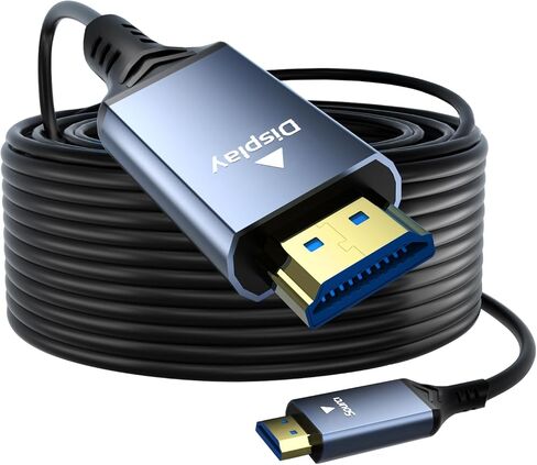 كابل HDMI 2.1 من الألياف الضوئية 8K بطول 50 قدمًا/15 مترًا، سلك HDMI فائق السرعة 48 جيجابت في الثانية، 8K@60 هرتز 4K@240 هرتز، HDR ديناميكي، eARC، HDCP 2.2&2.3، ثلاثي الأبعاد، لشاشة HDTV والكمبيوتر المحمول Xbox PS4/PS5 وجهاز العرض in Kuwait