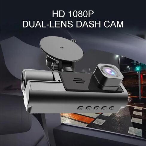 Dash Cam, Front and Inside 1080P FHD Car Camera with WiFi, 140°/90° Wide Angle, Loop Recording, Motion Detection, Parking Mode, Supports 128GB Card, Easy Installation, Compact Design, USB Type-C (A) in Kuwait