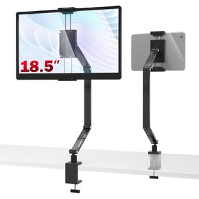 Tablet Stand Holder for ipad,Portable Monitor Stand for 6-18.5 ",Adjustable Foldable Tablet Arm iPad Desk Mount with 360°Rotate Base,Phone iPad Holder for Desk,Compatible with Larger Monitors in Saudi Arabia