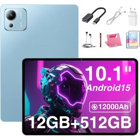 تابلت 10 بوصة، ذاكرة وصول عشوائي 12 جيجابايت + ذاكرة وصول عشوائي 512 جيجابايت، كاميرات مزدوجة 8 ميجابكسل + 32 ميجابكسل، شريحة اتصال 5G مزدوجة، معالج 10 النواة، بطارية طويلة الأمد 12000 مللي أمبير، نظام تشغيل Android 15، شاشة FHD، نظام صوت ذكي (أزرق) in Kuwait