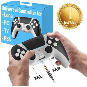 ZEULKEX 2 Pack Gaming Controllers for PlayStation 4, PC Compatible Gamepads, Blue and Turquoise, Ergonomic Design in Saudi Arabia