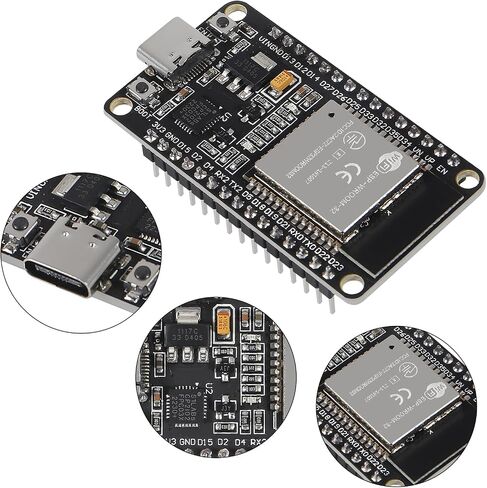 1PCS Type-C ESP32 ESP-WROOM-32 Development Board WiFi + Bluetooth CP2102 Dual Core 2.4Ghz Microcontroller Compatible with Arduino (ESP32 30P, Type-C) in Saudi Arabia