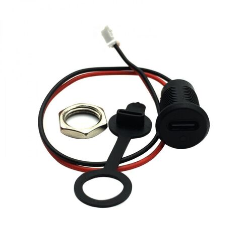 1 قطعة 2-Pin أنثى المقبس موصل مقاوم للمياه USB نوع-C الهيكل موصل قفل المواضيع الخارجية مع مصباح ليد (أبيض) in Kuwait