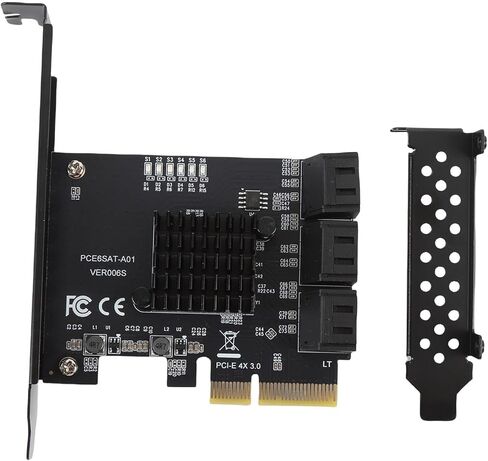 بطاقة تمديد Dpofirs PCIe إلى Serial ATA3.0، بطاقة توسيع ألعاب PCIe ثابتة ذات 6 منافذ in Saudi Arabia