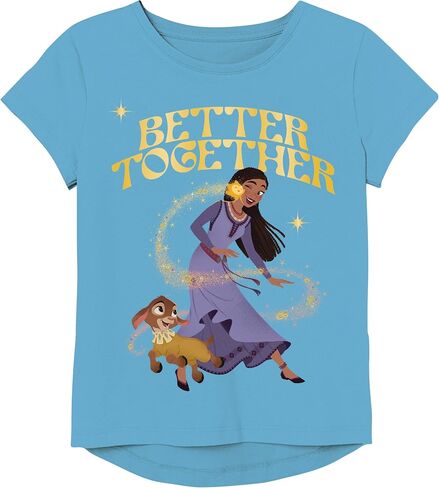 Disney Girls Wish Movie Asha Star & Valentino Short Sleeve T-Shirt-Sizes 2-16 in Saudi Arabia