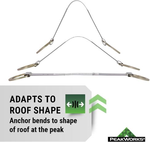 Peakworks Fall Protection V8229100 Industrial/Construction Reusable Roof Anchor Bracket, مفصل, OSHA/ANSI Compliant, Temporary, Red (مسامير مرساة تباع منفصلة) in Kuwait