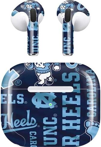 غلاف صوتي من Skinit متوافق مع Apple AirPods (الجيل الثالث، 2021) - تصميم North Carolina Tar Heels مرخص رسميًا in Saudi Arabia