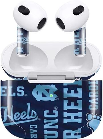 غلاف صوتي من Skinit متوافق مع Apple AirPods (الجيل الثالث، 2021) - تصميم North Carolina Tar Heels مرخص رسميًا in Saudi Arabia