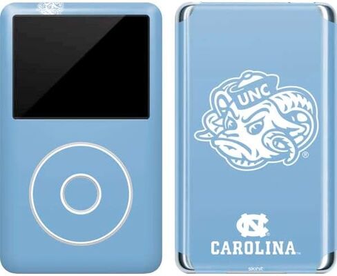 ملصق Skinit لمشغل MP3 متوافق مع iPod Classic (الجيل السادس) سعة 80 جيجابايت - تصميم تميمة مرخص رسميًا من كلية نورث كارولينا in Saudi Arabia