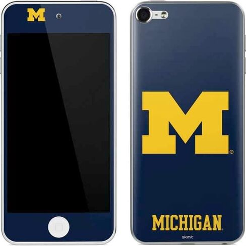 ملصق Skinit لمشغل MP3 متوافق مع iPod Touch (الجيل السادس 2015) - تصميم شعار College Michigan M مرخص رسميًا in Saudi Arabia