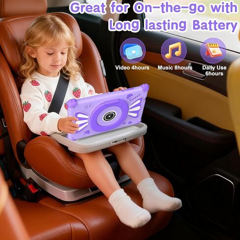 Kids Tablets 7 Inch Android 15 Toddler Tablet for Kids with 2.4G+5G WiFi6 Penta Core 6GB RAM 32GB ROM Childrens Tablet Dual Camera 128GB Expandable Parental Control Educational Games (Pink) in Saudi Arabia