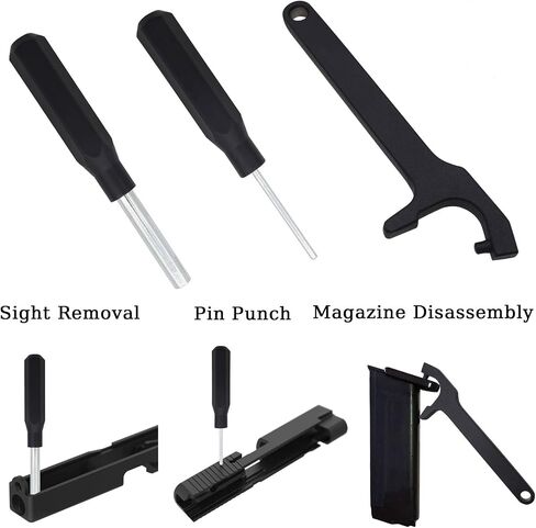 Punch Tool Kit - Nylon Drift Punch Rod, Hex Nut Driver, Pin Punch Disassembly Tool Set Compatible with Glock 19 19x 17 22 23 26 27 34 43 43x Accessories in Saudi Arabia