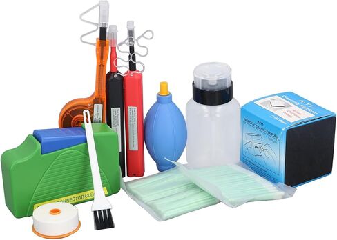 Dpofirs SC FC ST LC Fiber Optic Cleaning Box, 1.25mm and 2.5mm, Effective Antistatic Fiber Cleaning Pen for Non-Woven Fabric Connectors in Saudi Arabia