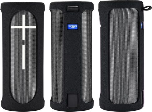 Travel Carrying Silicone Case for Ultimate Ears Boom 4 Portable Bluetooth Speaker,Protective Silicone Cover for UE Ultimate Ears Boom 4 Speaker (Black) in Saudi Arabia