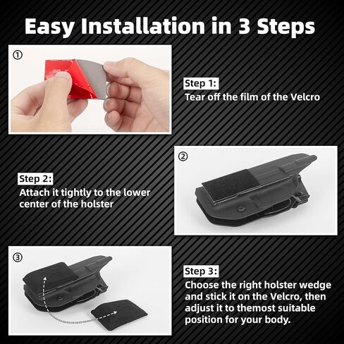 إسفين حافظة عالمية للحمل المخفي IWB - مع مجموعة مخالب الحافظة، طقم وسادة إسفنجية لإخفاء أفضل، راحة طوال اليوم ومضادة للطباعة، سهلة التركيب in Kuwait