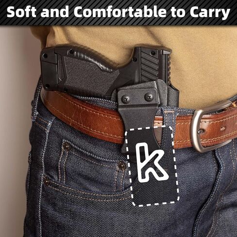 إسفين حافظة عالمية للحمل المخفي IWB - مع مجموعة مخالب الحافظة، طقم وسادة إسفنجية لإخفاء أفضل، راحة طوال اليوم ومضادة للطباعة، سهلة التركيب in Kuwait
