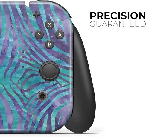 Design Skinz - متوافق مع Nintendo DSi XL - غطاء حماية من الفينيل مقاوم للخدش وقابل للإزالة - نمط الحمار الوحشي باللونين الأزرق والأرجواني in Saudi Arabia