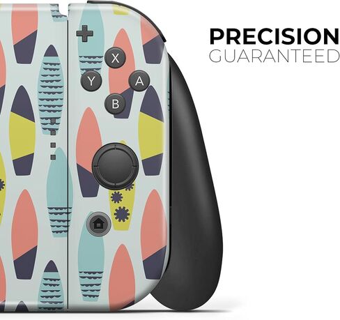Design Skinz - Compatible with Nintendo Switch Console Bundle - Skin Decal Protective Scratch-Resistant Removable Vinyl Wrap Cover - Vibrant Colored Surfboard Pattern in Saudi Arabia