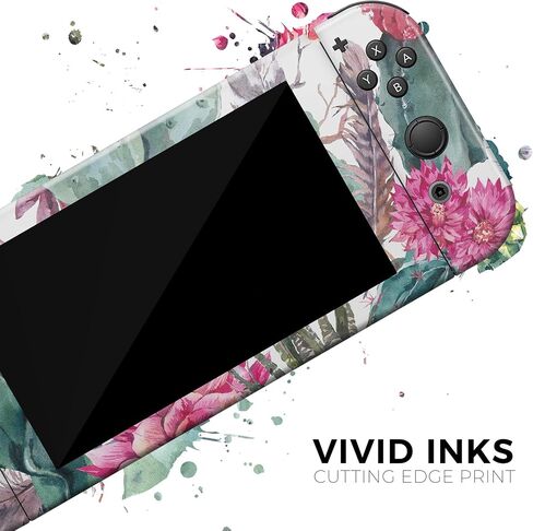 Design Skinz - متوافق مع Nintendo DSi XL - غطاء حماية من الفينيل مقاوم للخدش وقابل للإزالة - ألوان مائية صيفية زهرية v2 in Saudi Arabia