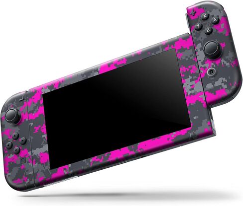 Design Skinz - متوافق مع Nintendo DSi XL - غطاء حماية من الفينيل قابل للإزالة ومقاوم للخدش - وردي ساطع ورمادي مموه رقمي in Saudi Arabia