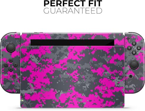Design Skinz - متوافق مع Nintendo DSi XL - غطاء حماية من الفينيل قابل للإزالة ومقاوم للخدش - وردي ساطع ورمادي مموه رقمي in Saudi Arabia