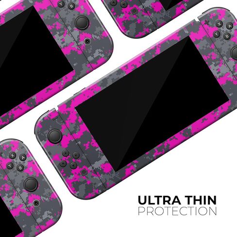 Design Skinz - متوافق مع Nintendo DSi XL - غطاء حماية من الفينيل قابل للإزالة ومقاوم للخدش - وردي ساطع ورمادي مموه رقمي in Saudi Arabia