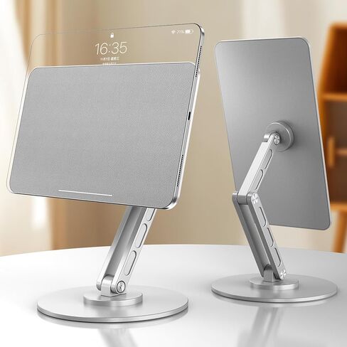 Magnetic Tablet Stand Only for iPad Pro 13 inch M4 (2024), 360° Rotating Adjustable Foldable iPad Stand, Grey in Saudi Arabia
