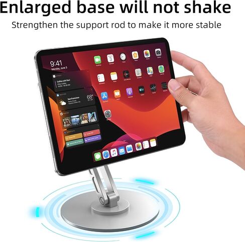 Magnetic Tablet Stand Only for iPad Pro 13 inch M4 (2024), 360° Rotating Adjustable Foldable iPad Stand, Grey in Saudi Arabia
