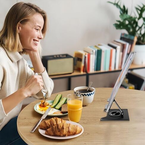 حامل تابلت، حامل iPad معدني قابل للتعديل بالكامل، ملحقات تابلت محمولة للمكتب والمنزل، متوافق مع iPad Pro/Air/Mini، علامات التبويب، أسود in Saudi Arabia
