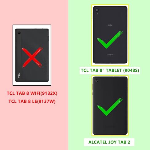 Mignova for Alcatel Joy Tab 2 8 inch 2020 Case Model 9032Z Come with HD Tempered Glass Screen Protector for TCL Tab Model 9048S Tablet Case Built in Stand Shockproof Hard Back Shell Case (Pink+1 Pcs) in Saudi Arabia