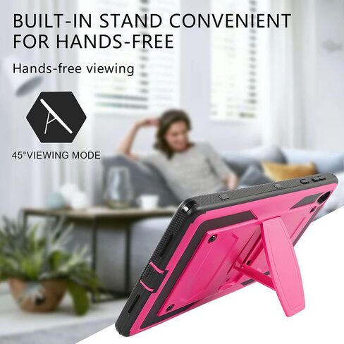Mignova for Alcatel Joy Tab 2 8 inch 2020 Case Model 9032Z Come with HD Tempered Glass Screen Protector for TCL Tab Model 9048S Tablet Case Built in Stand Shockproof Hard Back Shell Case (Pink+1 Pcs) in Saudi Arabia