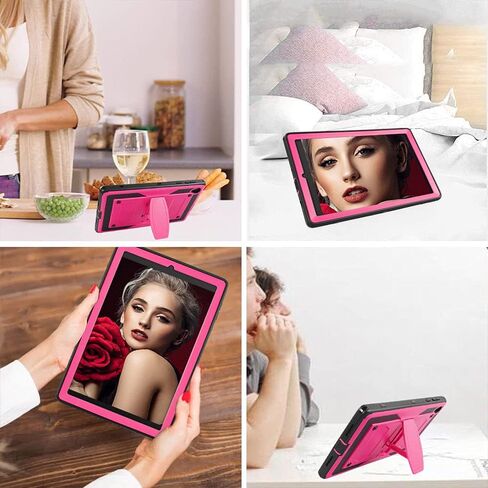 Mignova for Alcatel Joy Tab 2 8 inch 2020 Case Model 9032Z Come with HD Tempered Glass Screen Protector for TCL Tab Model 9048S Tablet Case Built in Stand Shockproof Hard Back Shell Case (Pink+1 Pcs) in Saudi Arabia