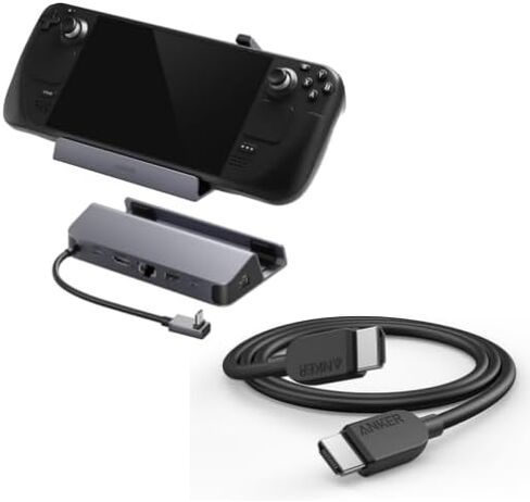 محطة إرساء Anker لأجهزة Steam Deck/ROG Ally، قاعدة تثبيت Steam Deck 6 في 1، موزع USB C مع HDMI 4K@60 هرتز، كابل إيثرنت HDMI 1 جيجابت في الثانية 8K@60 هرتز، 3ft Ultra HD 4K@120 هرتز HDMI إلى سلك HDMI in Saudi Arabia