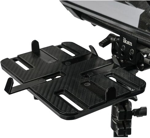 Ikan Elite Tablet Teleprompter for Light Stands, Supports Ipad, Android, and Windows Tablets, Foldable Glass Frame (PT-Elite-LS) - Black in Saudi Arabia