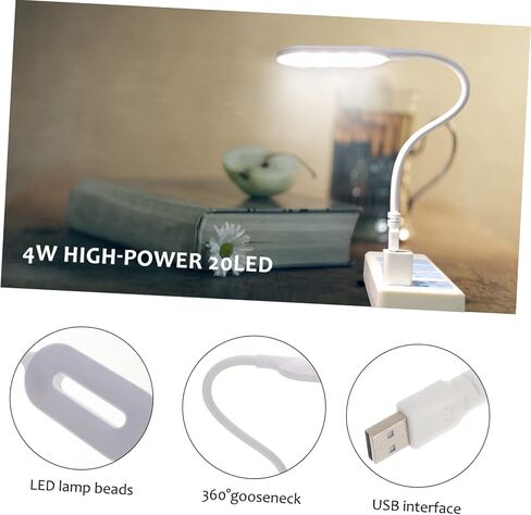 USB معقوفة القراءة مصباح المصابيح خرطوم مرن ضوء الليل للنوم بجانب السرير والاستخدام المنزلي تصميم رعاية العين للقراءة والدراسة in Saudi Arabia